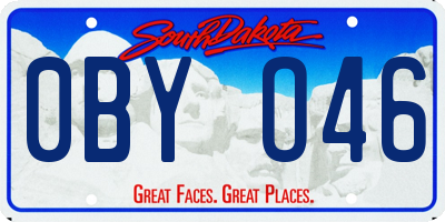SD license plate 0BYO46