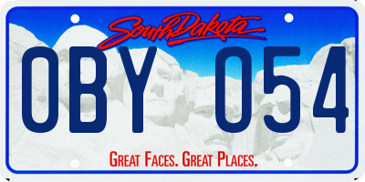 SD license plate 0BYO54