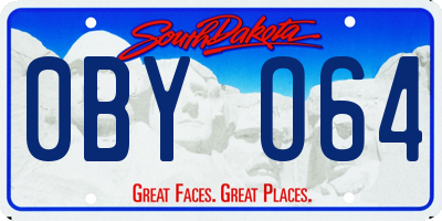 SD license plate 0BYO64