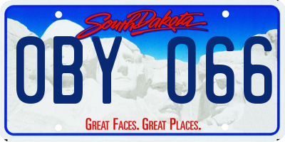 SD license plate 0BYO66