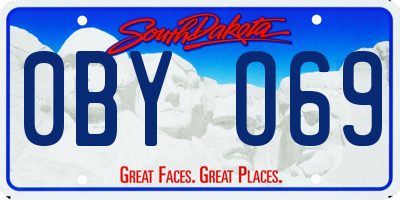 SD license plate 0BYO69