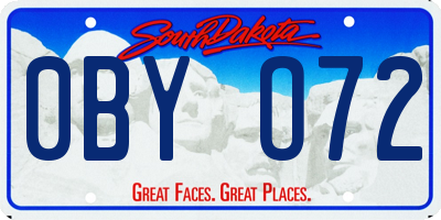 SD license plate 0BYO72