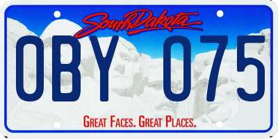 SD license plate 0BYO75