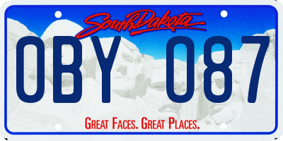 SD license plate 0BYO87