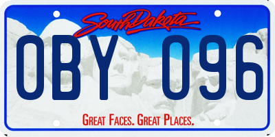 SD license plate 0BYO96