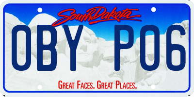 SD license plate 0BYP06