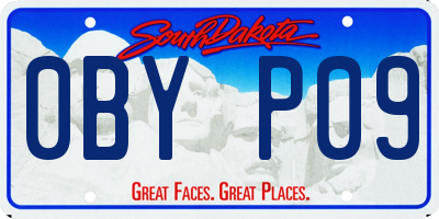 SD license plate 0BYP09