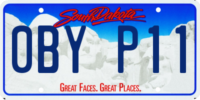 SD license plate 0BYP11