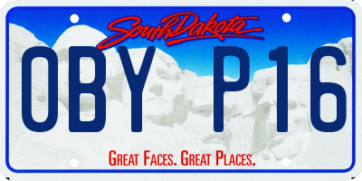 SD license plate 0BYP16