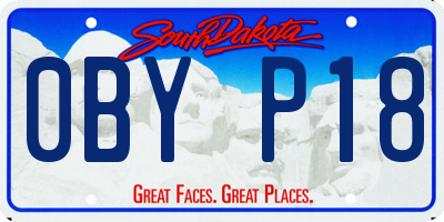 SD license plate 0BYP18