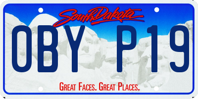 SD license plate 0BYP19