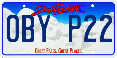 SD license plate 0BYP22