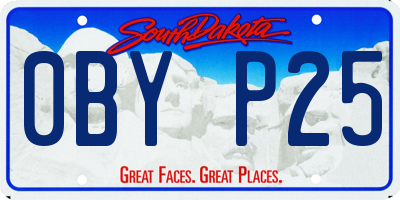 SD license plate 0BYP25