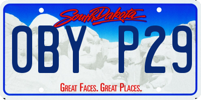 SD license plate 0BYP29