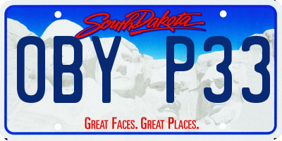 SD license plate 0BYP33