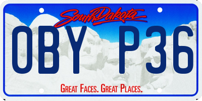 SD license plate 0BYP36
