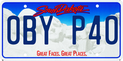 SD license plate 0BYP40