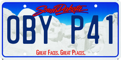 SD license plate 0BYP41