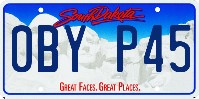 SD license plate 0BYP45