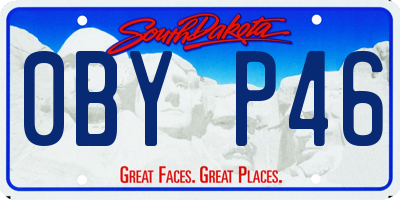SD license plate 0BYP46