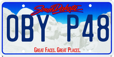 SD license plate 0BYP48