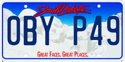 SD license plate 0BYP49