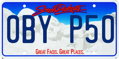 SD license plate 0BYP50