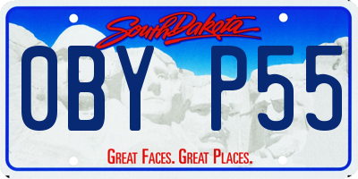 SD license plate 0BYP55