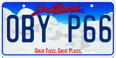 SD license plate 0BYP66