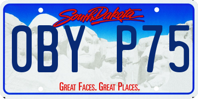 SD license plate 0BYP75