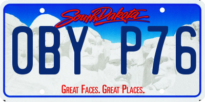 SD license plate 0BYP76