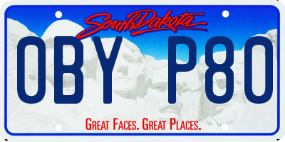 SD license plate 0BYP80