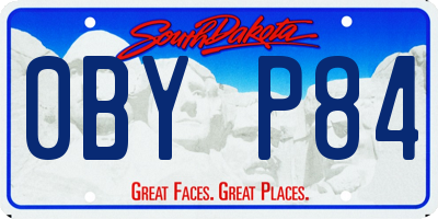 SD license plate 0BYP84