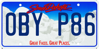 SD license plate 0BYP86