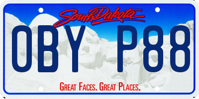 SD license plate 0BYP88