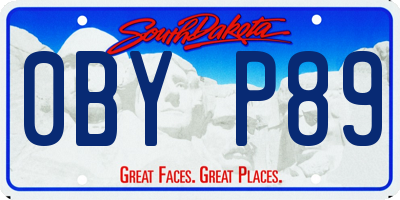 SD license plate 0BYP89