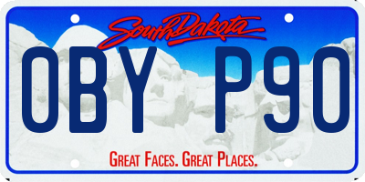 SD license plate 0BYP90