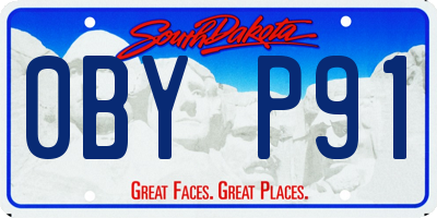 SD license plate 0BYP91