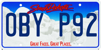 SD license plate 0BYP92