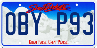 SD license plate 0BYP93