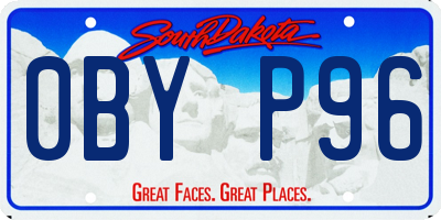 SD license plate 0BYP96