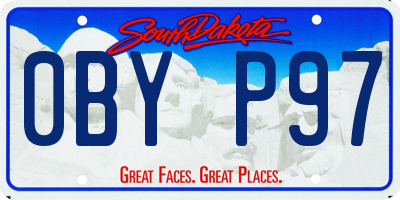 SD license plate 0BYP97
