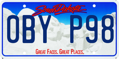 SD license plate 0BYP98