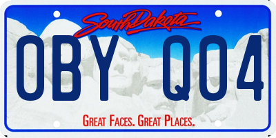SD license plate 0BYQ04