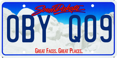 SD license plate 0BYQ09