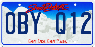 SD license plate 0BYQ12