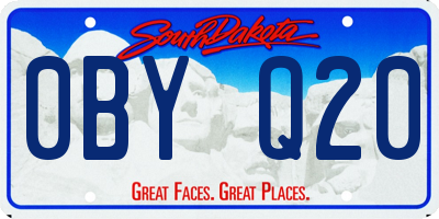 SD license plate 0BYQ20