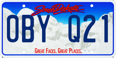SD license plate 0BYQ21