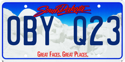 SD license plate 0BYQ23