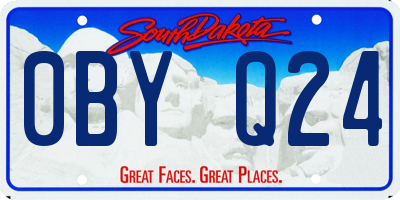SD license plate 0BYQ24